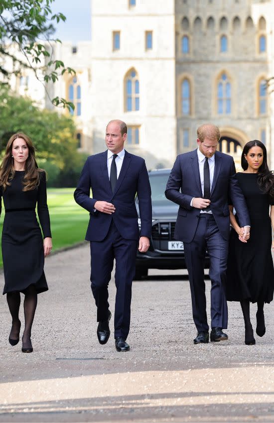 Harry, Guillermo y sus esposas, reunidos tras la muerte de la reina Isabel