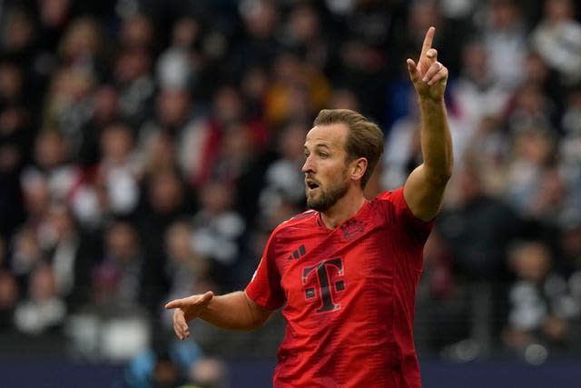 Harry Kane in action for Bayern