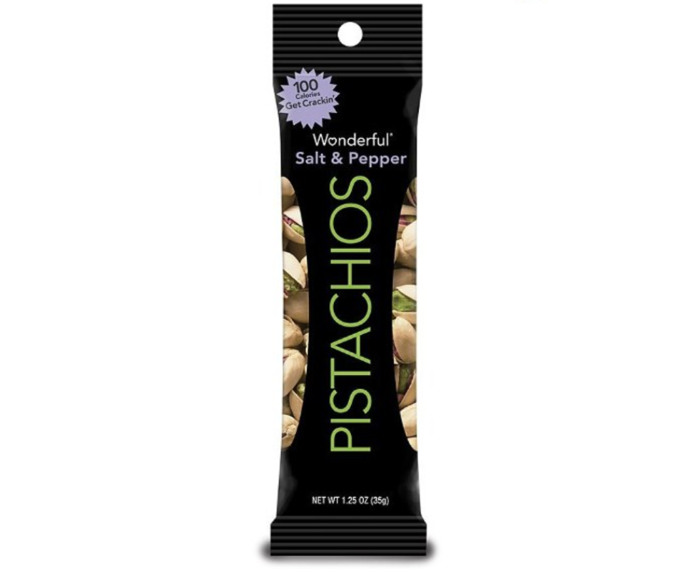 Wonderful Pistachios, $17 for 12 (1.25-ounce) bags