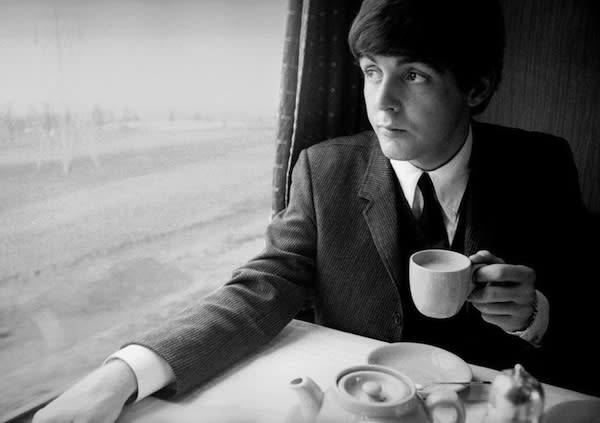 <div class="caption-credit"> Photo by: Harry Benson</div><div class="caption-title">A Hard Day's Night</div><p> The Beatles' first film, "A Hard Day's Night" was shot in under seven weeks. The band had to make a long commute every day. "They were bored," says Benson. "But I got some nice close-ups on the train." </p>