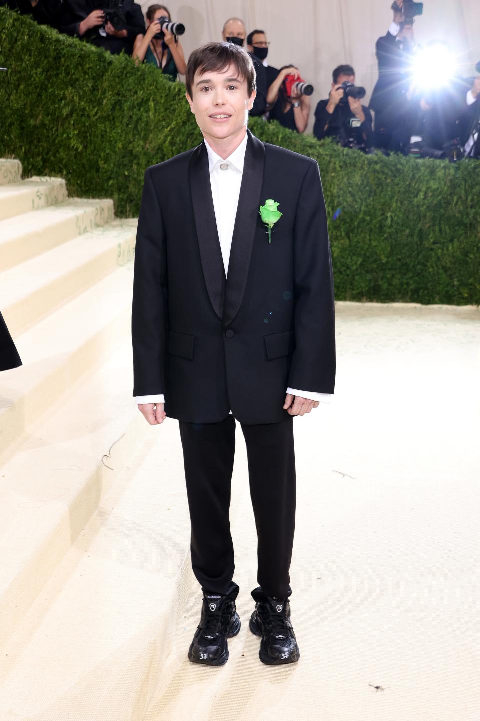 Elliot Page attends the 2021 Met Gala.