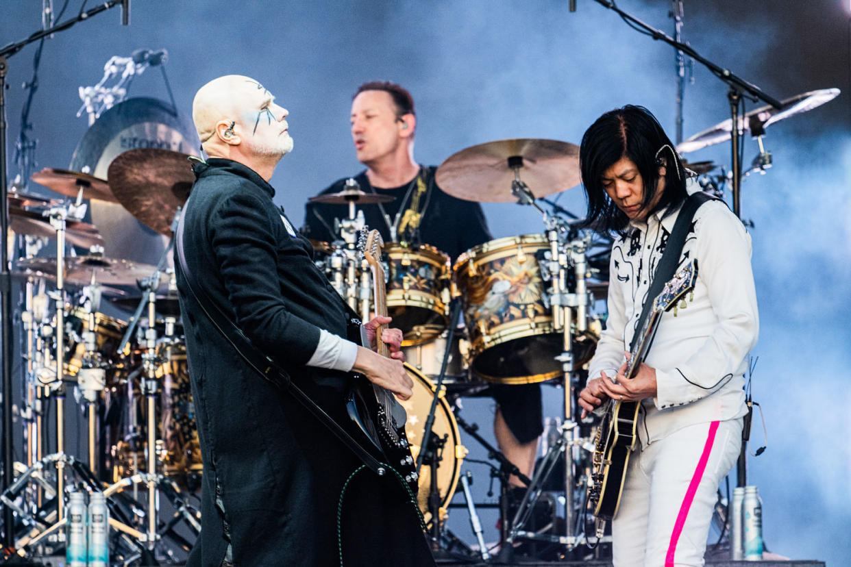 The Smashing Pumpkins perform live on stage (Jim Bennett / Getty Images file)