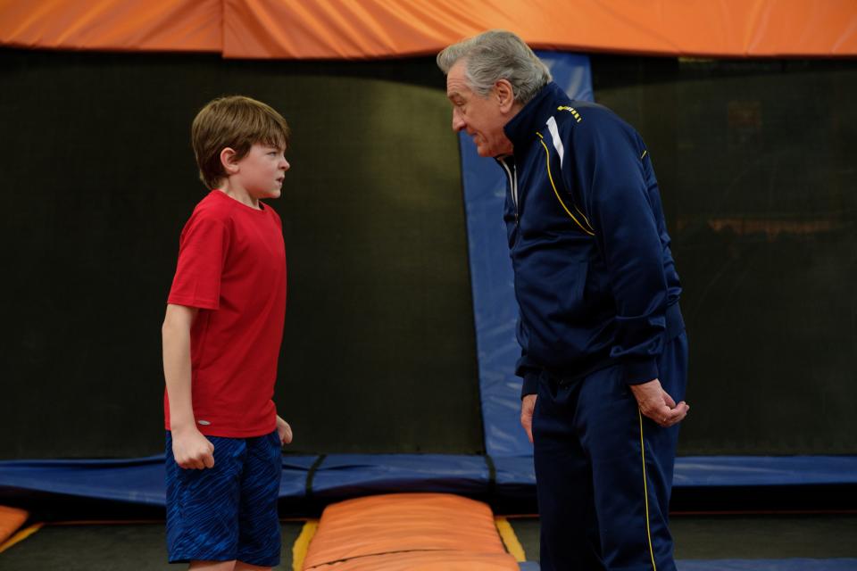 Oakes Fegley and Robert De Niro square off in "The War With Grandpa."