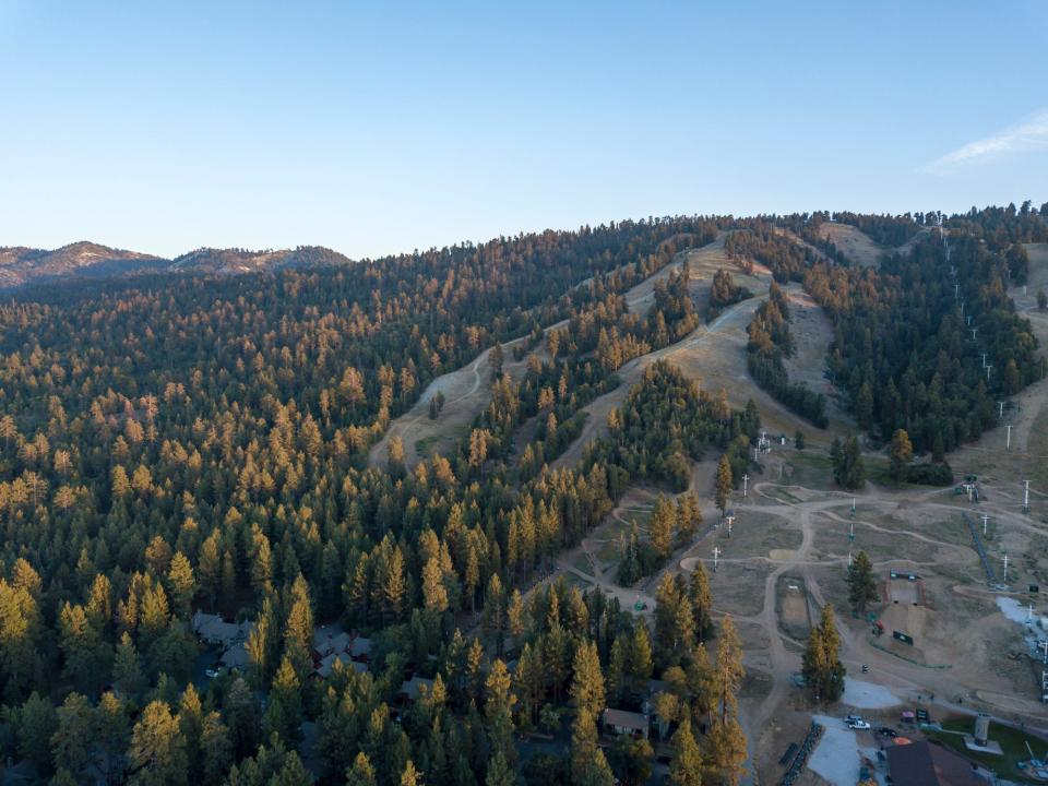 The San Bernardino National Forest, where two children ages 2 and 4 were swept downstream at a picnic area on May 7, 2024 and died.