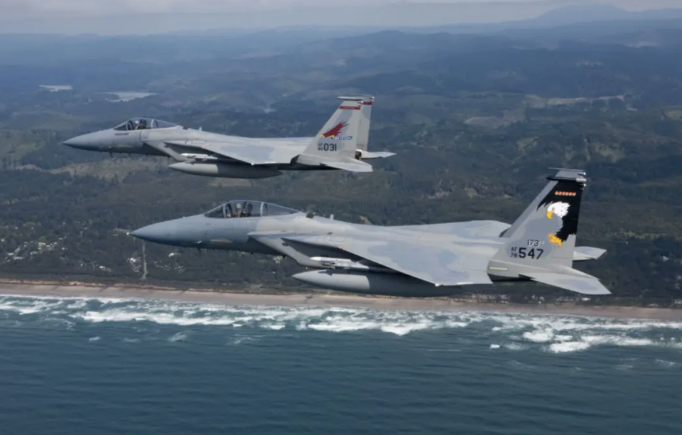 Oregon Eagles: 142nd and 173rd F-15Cs. <em>Oregon Military Department</em>