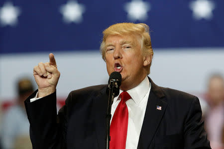 President Trump holds a rally at the Kentucky Exposition Center in Louisville. REUTERS/Jonathan Ernst