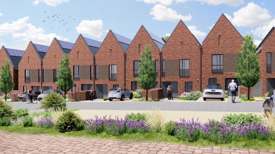 Three-bedroom houses at Riverside Square in Kent are available from £145,500 for a 30 per cent share (Handout)