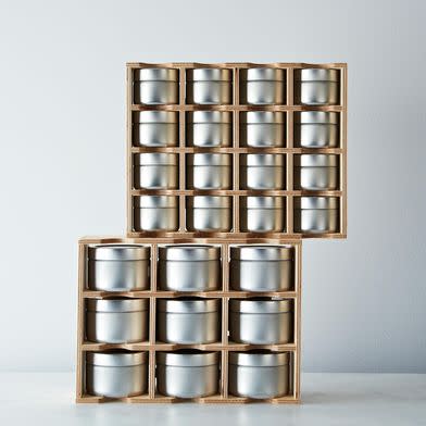 Spice Rack & Tins with Erasable Labels