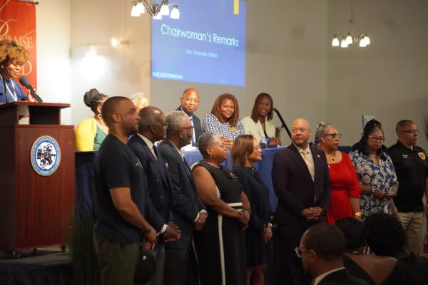  Besides Del. Andre V. Johnson Jr. (D-Harford), 14 other members of the Legislative Black Caucus traveled to Harford County on July 25 for a first-ever meeting in the county. Photo by William J. Ford.