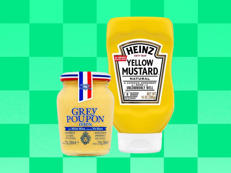 Grey Poupon and Heinz Mustard