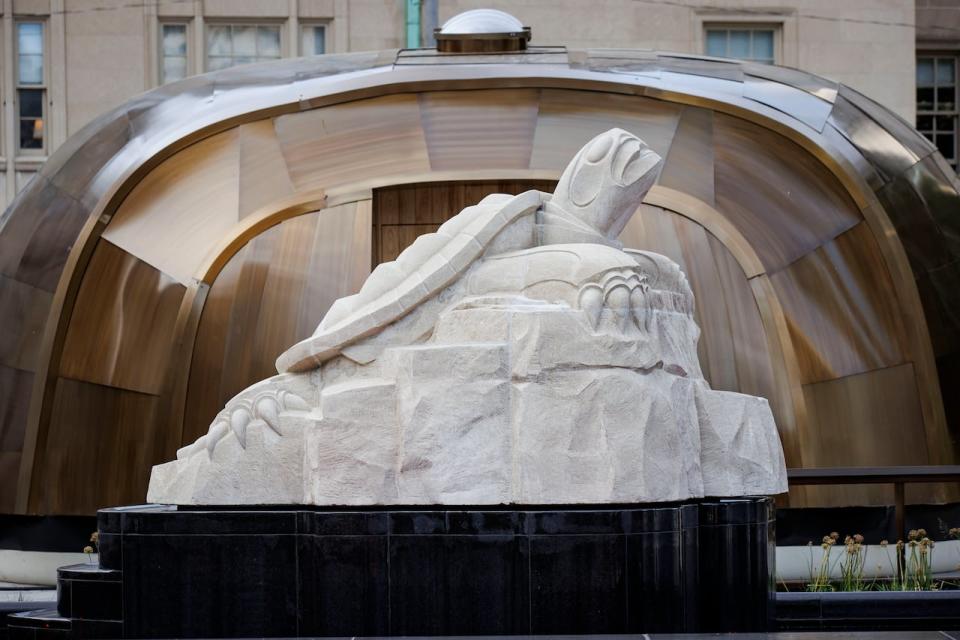 The Spirit Garden, in Toronto’s Nathan Phillips Square, is pictured before its public debut on Sept. 27, 2024. 