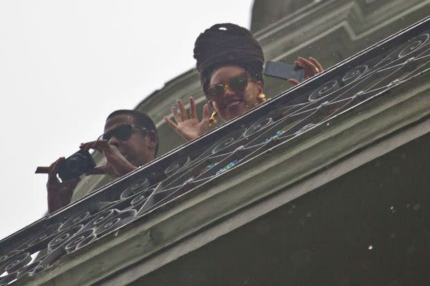 Jay Z et Beyoncé à l'Hôtel Saratoga de Cuba, en 2013. Le couple était venu y célébrer son 5ème anniversaire de mariage.