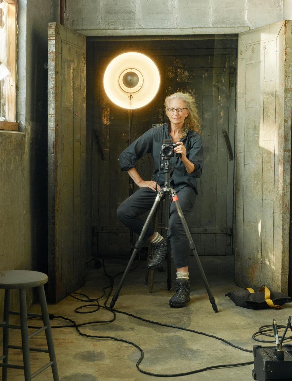 A self-portrait by Annie Leibovitz in Brooklyn, New York in 2017.