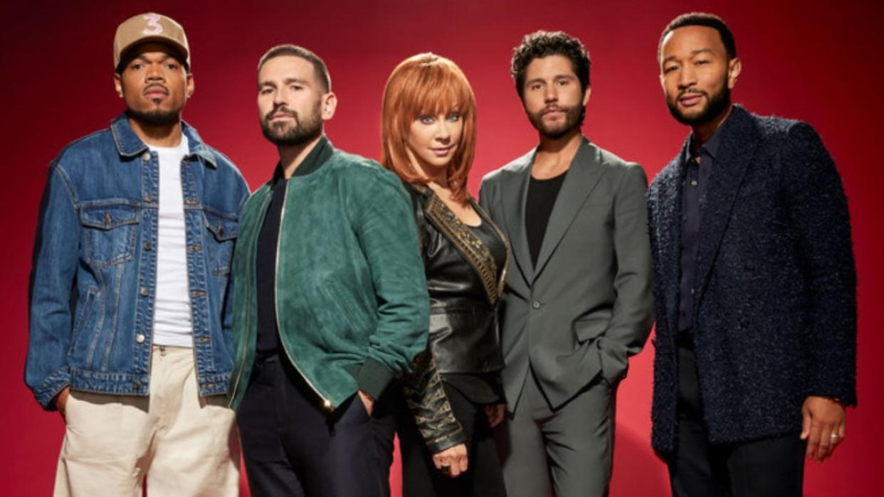 Reba McEntire, John Legend, Chance the Rapper and Dan + Shay on The Voice. 