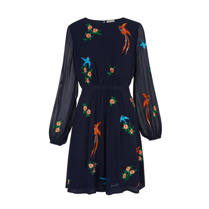 <a rel="nofollow noopener" href="http://rstyle.me/n/ci9zxmjduw%20" target="_blank" data-ylk="slk:Aria Embroidered Bird Dress, Whistles, $369;elm:context_link;itc:0;sec:content-canvas" class="link ">Aria Embroidered Bird Dress, Whistles, $369</a>