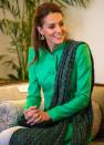 <p>Of course, the allure of the half-up style is also its versatility, as Kate showed off in a more formal setting while meeting with the President of Pakistan, Dr. Arif Alvi, in Islamabad on October 15, 2019.</p>