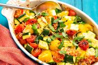 <p>BBQs and cookouts aren't just for burgers and hot dogs. Take advantage of summer produce while it's in season—corn, cucumbers, peppers, and zucchini are all in their prime right now. And if you want even more healthy dinner ideas, try these <a href="https://www.delish.com/entertaining/g2467/grilled-vegetables/" rel="nofollow noopener" target="_blank" data-ylk="slk:recipes for grilled veggies;elm:context_link;itc:0;sec:content-canvas" class="link ">recipes for grilled veggies</a>.</p>