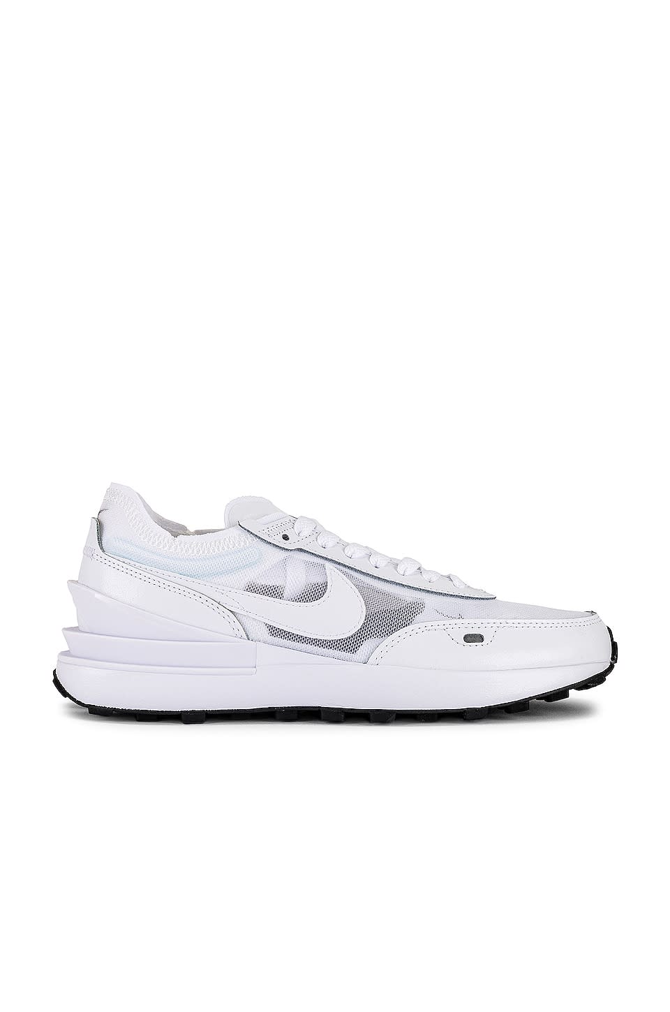 Nike Waffle One Sneaker in White & Black