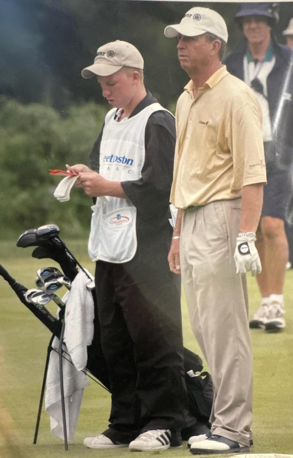 Devon often caddied for his dad, Dana, while he competed on the PGA Tour Champions.