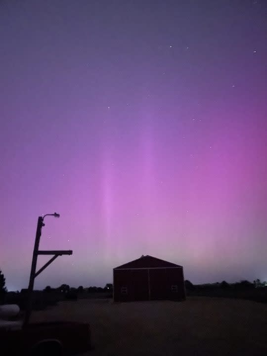 Northern lights in Augusta on May 10, 2024 (Courtesy: Amanda Smith)