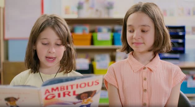 "It’s just telling us to be powerful. Like, I don’t get what the problem with that is,” 9-year-old Nuli (left) says about author Meena Davis' 2021 children's book, "Ambitious Girl." The child appears in "The ABCs of Book Banning" alongside 10-year-old Kika (right). <span class="copyright">Courtesy of MTV Documentary Films</span>