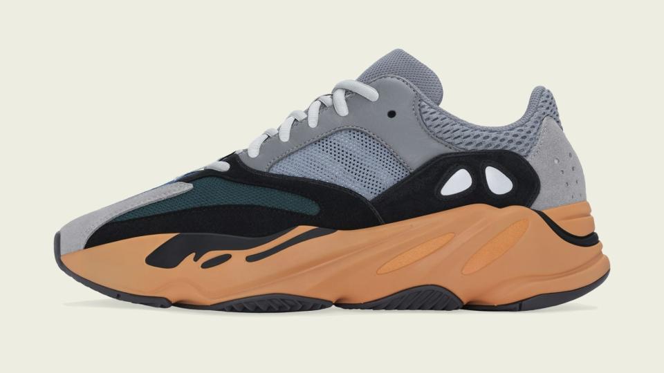 The medial side of the Adidas Yeezy Boost 700 “Wash Orange.” - Credit: Courtesy of Adidas