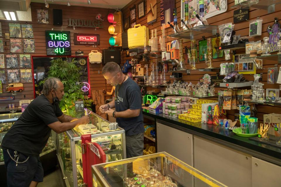 Chris Morris runs what he says is Arizona's oldest head shop, Paraphernalia Boutique, located at 4234 W. Dunlap Ave., in Phoenix, Ariz.