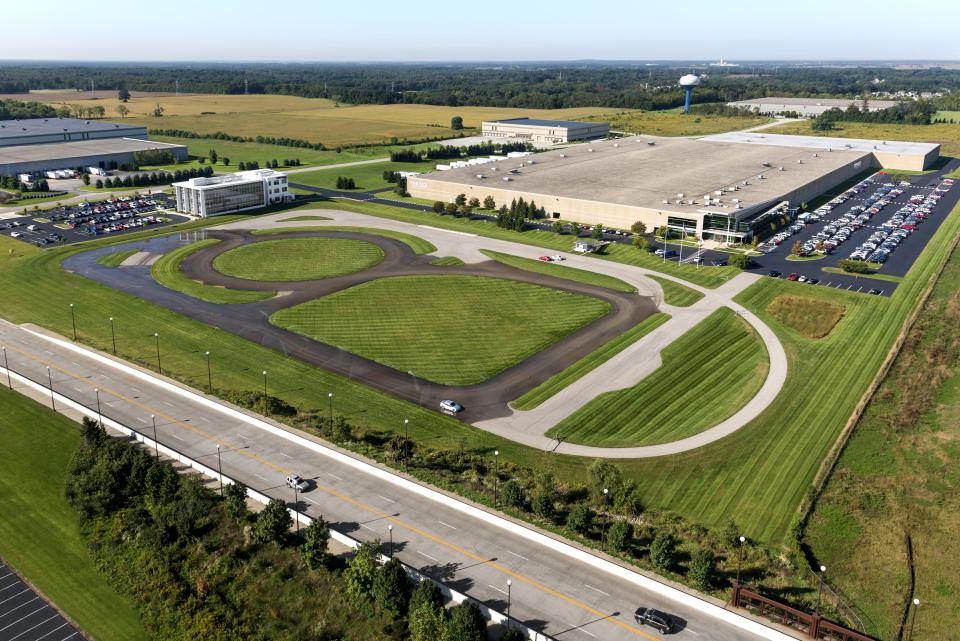 This is an aerial view of the Tire Rack complex in South Bend.