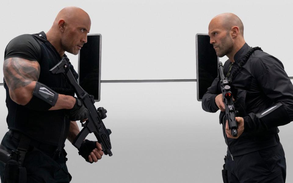 Dwayne Johnson and Jason Statham in Hobbs and Shaw