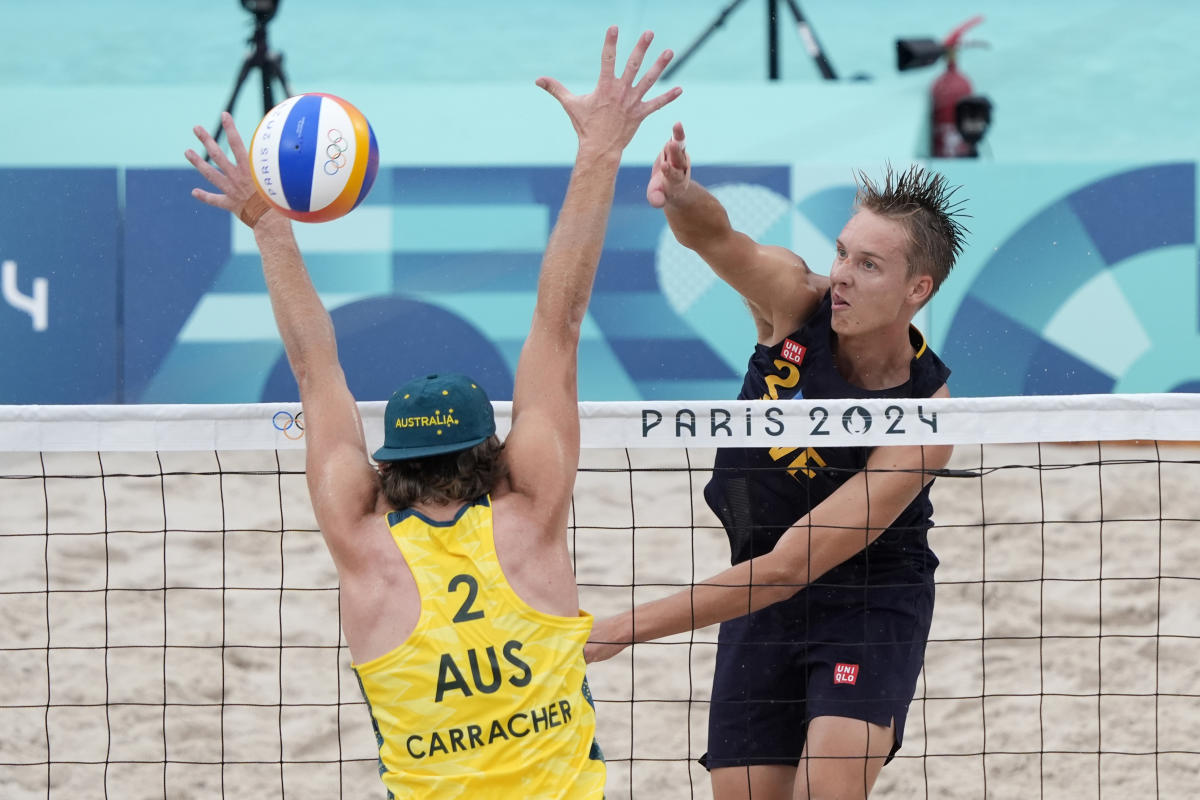 ‘Swedish Jump-Set’ helps world’s top beach volleyball team reach the medal round at Paris Olympics