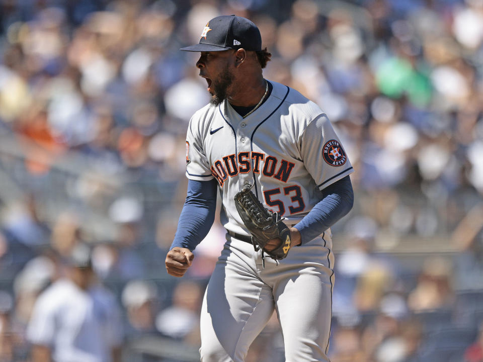 Cristian Javier with the Astros.