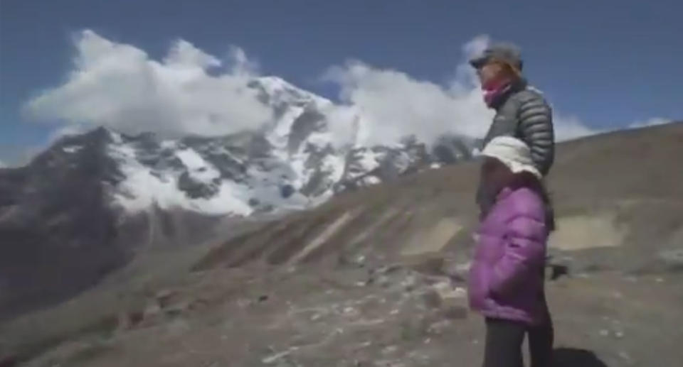 Maya Bristow, from Cairns, has become the youngest Australian to walk to Mount Everest Base Camp. Source: 7 News