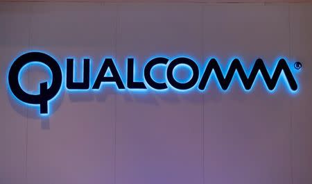 Qualcomm's logo is seen during Mobile World Congress in Barcelona, Spain, February 28, 2017. REUTERS/Eric Gaillard