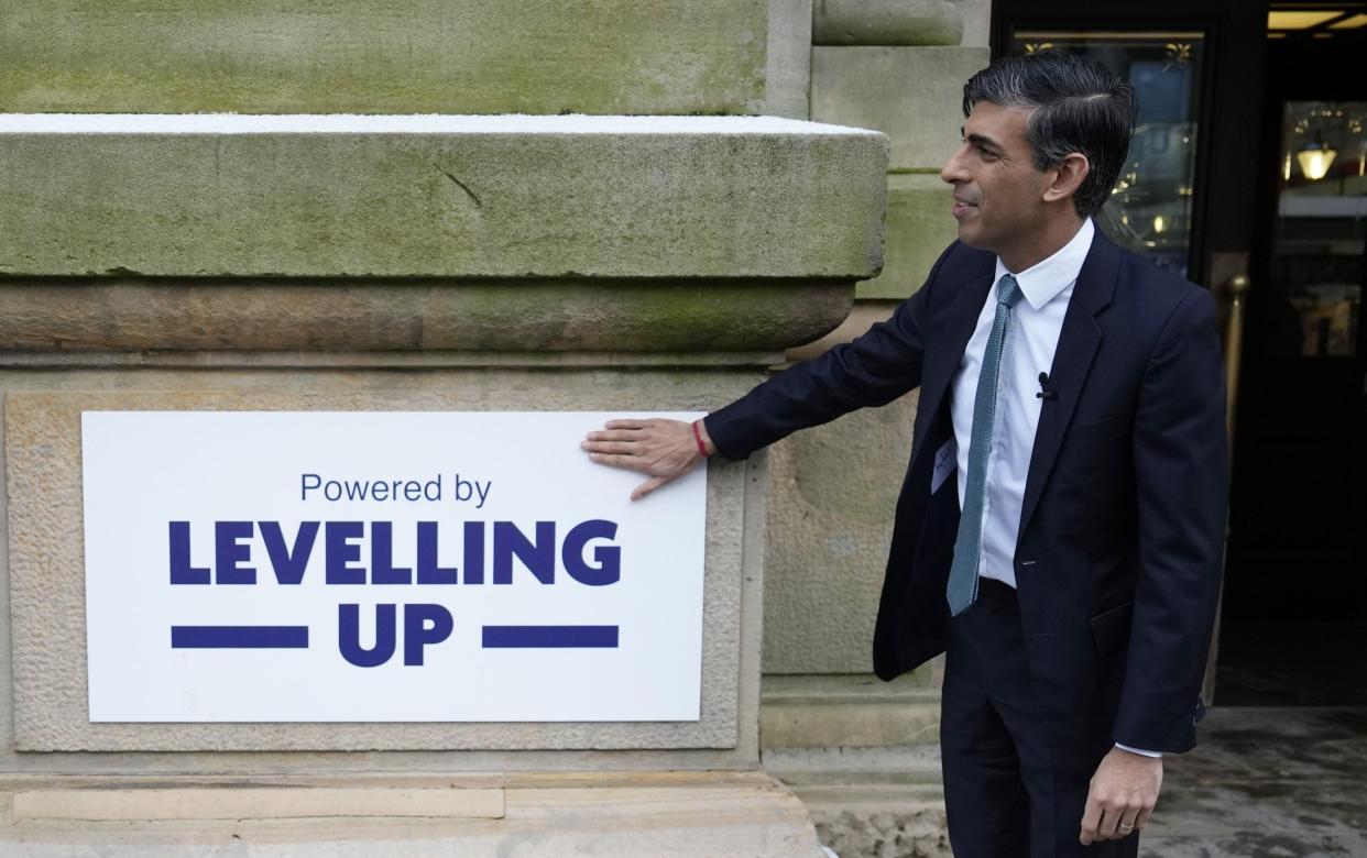 Rishi Sunak in Accrington in January - getty/Christopher Furlong