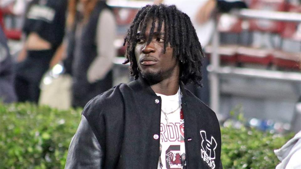 Current South Carolina cornerback Jalewis Solomon on a recruiting visit in fall 2023