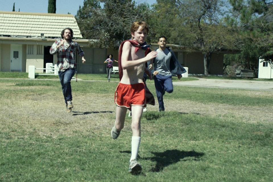 SHORT TERM 12, from left: John Gallagher Jr., Alex Calloway, Rami Malek, 2013. ©Cinedigm/courtesy Ev