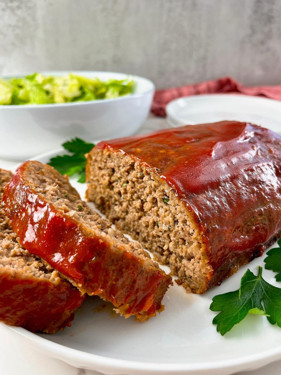 Serve meatloaf with a simple salad for a fast and easy weeknight meal.