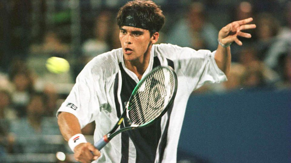 Mark Philippoussis is seen here at the US Open during his playing days.