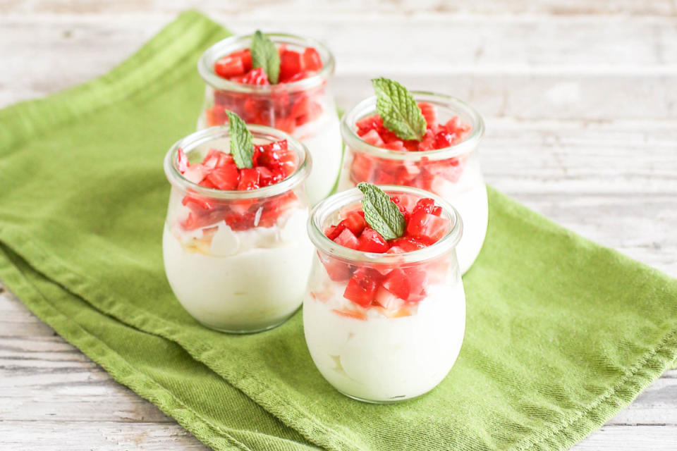 <p>Health Starts in the Kitchen</p><p>The only thing better than cheesecake is one that’s no-bake and full of healthy probiotics. Enjoy these delicious Chevre Cheesecake Cups topped with fresh berries!</p><p><a href="https://www.healthstartsinthekitchen.com/2019/01/17/no-bake-chevre-cheesecake-cups-topped-with-fresh-berries-keto-low-carb/" rel="nofollow noopener" target="_blank" data-ylk="slk:Get the recipe!;elm:context_link;itc:0;sec:content-canvas" class="link ">Get the recipe!</a></p>