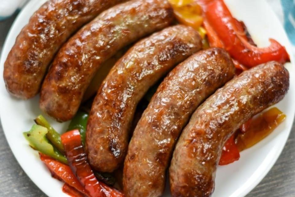 <p>Curbing Carbs</p><p>Making brats in your air fryer is so easy! They are full of flavor and ready in only 15 minutes. It really gets no better than that!</p><p><strong>Get the recipe: <a href="https://curbingcarbs.com/air-fryer-brats/" rel="nofollow noopener" target="_blank" data-ylk="slk:Air Fryer Brats;elm:context_link;itc:0;sec:content-canvas" class="link ">Air Fryer Brats</a></strong></p><p><strong>Related: <a href="https://www.yahoo.com/lifestyle/55-air-fryer-fish-recipes-140215764.html" data-ylk="slk:55 Best Air Fryer Fish Recipes;elm:context_link;itc:0;sec:content-canvas;outcm:mb_qualified_link;_E:mb_qualified_link;ct:story;" class="link  yahoo-link">55 Best Air Fryer Fish Recipes</a></strong></p>