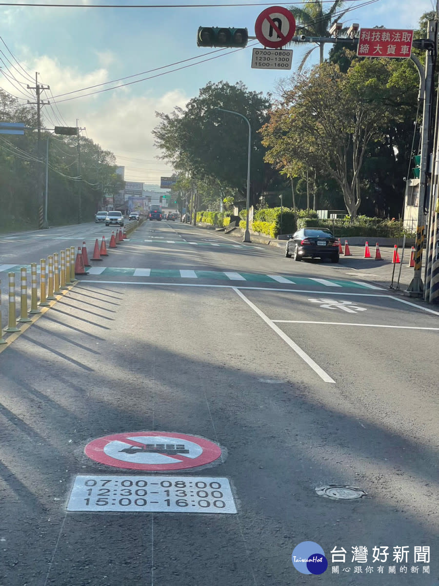 龍潭區高原路大貨車禁行科技執法