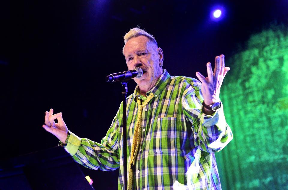 LONDON, ENGLAND - JUNE 16: (EDITORIAL USE ONLY) John Lydon of Public Image Limited performs on stage at O2 Forum Kentish Town on June 16, 2022 in London, England. (Photo by Gus Stewart/Redferns)