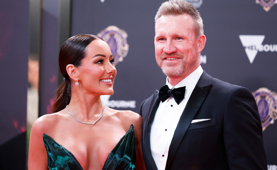 Nathan Buckley and Brodie Ryan, pictured here at the 2023 Brownlow Medal.