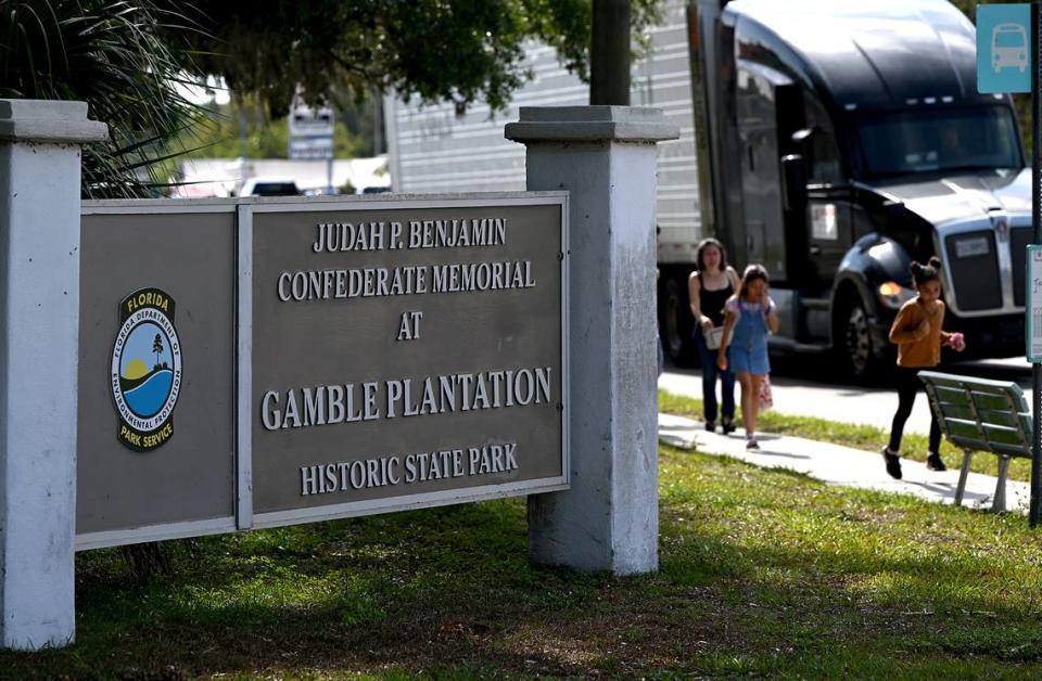 The Judah P. Benjamin Confederate Memorial at Gamble Plantation Historic State Park in Ellenton is visited by about 50,000 people a year, according to state records.