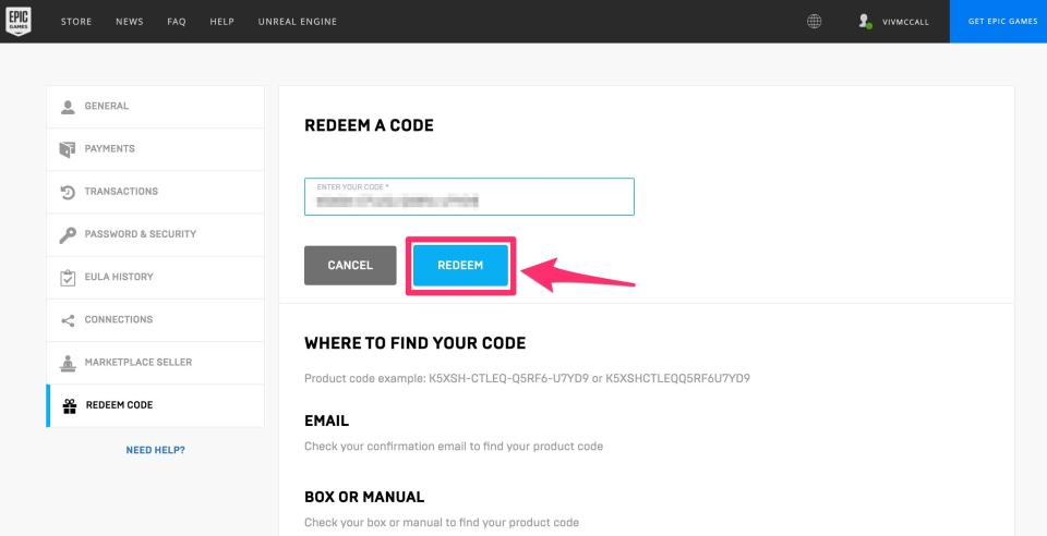 How_to_redeem_codes_in_Epic_Games 6