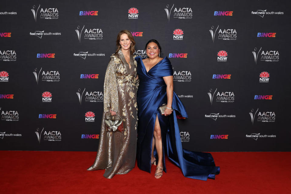 Rachel Griffiths and Deborah Mailman at the AACTAs.