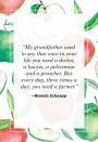 <p>"My grandfather used to say that once in your life you need a doctor, a lawyer, a policeman, and a preacher. But every day, three times a day, you need a farmer."</p>