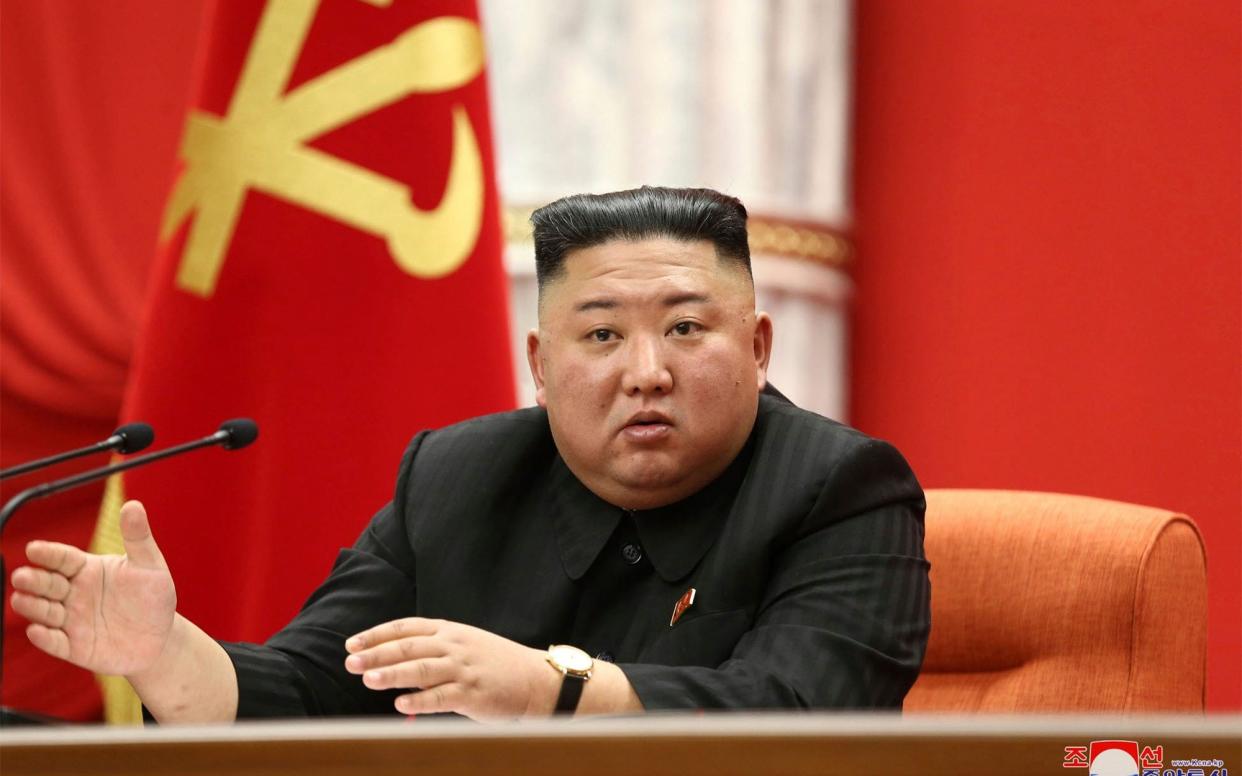 Kim Jong-un presides over his ruling party's congress meeting - KCNS/AP