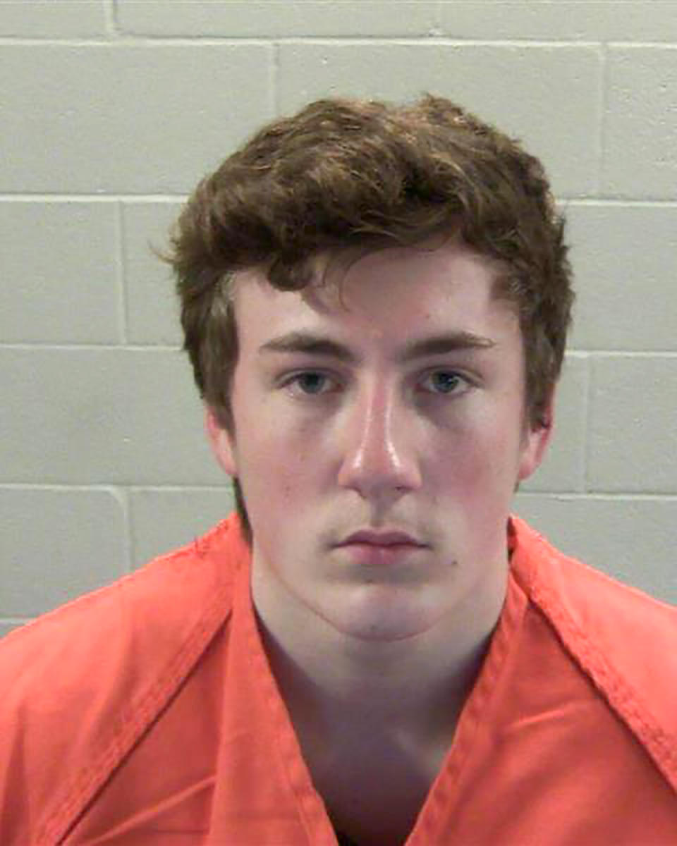 In this undated booking photo provided Wednesday, Dec. 11, 2019, by the Winnebago County Sheriff's Office is Grant Fuhrman, of Oshkosh, Wisc. Fuhrman was charged as an adult Wednesday with attempted homicide in the Dec. 3 stabbing of a school resource officer at Oshkosh West High School in Oshkosh. (Winnebago County Sheriff's Office via AP)