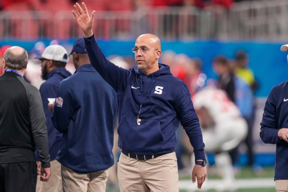 Turns out that James Franklin signed all of his 2024 recruiting class in the early December period. The group still ranks inside the Top 20 nationally - and third in the Big Ten - after a quiet traditional National Signing Day, Feb. 7, 2024. Mandatory Credit: Dale Zanine-USA TODAY Sports